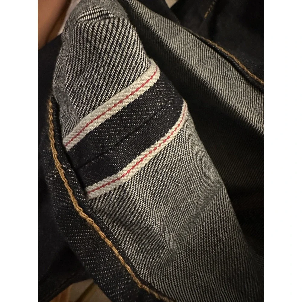 Levi's 505 Regular Jeans Mens 34x36 Dark Blue Wash Selvedge Straight Denim NWT